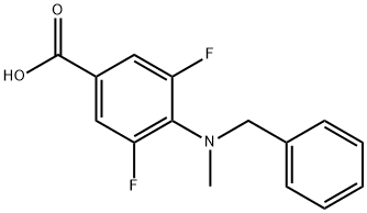 4-(苄基(甲基)氨基)-3,5-二氟苯甲酸 结构式