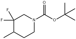 3,3-二氟-4-甲基哌啶-1-羧酸叔丁酯 结构式
