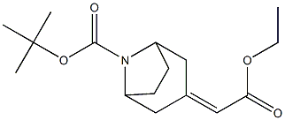 tert-butyl 3-ethoxycarbonylMethylene-8-aza-bicyclo[3.2.1]octane-8-carboxylate 结构式