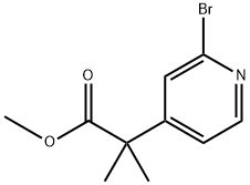 2-(2-溴-4-吡啶基)-2-甲基丙酸甲酯 结构式