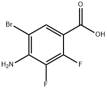 4-氨基-5-溴-2,3-二氟苯甲酸 结构式