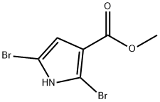 2,5-二溴-1H-吡咯-3-羧酸甲酯 结构式