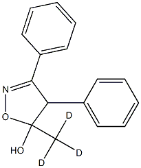 4,5-Dihydro-5-Methyl-d3-3,4-diphenyl-5-isoxazolol 结构式