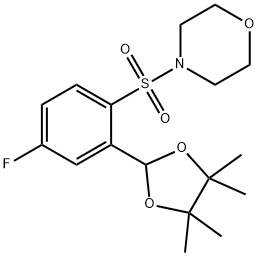 4-((4-氟-2-(4,4,5,5-四甲基-1,3-二噁戊环-2-基)苯基)磺酰)吗啉 结构式