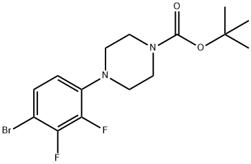 叔-丁基 4-(4-溴-2,3-二氟苯基)哌嗪-1-羧酸酯 结构式