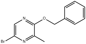 化合物 5-BROMO-2-BENZYLOXY-3-METHYL PYRAZINE 结构式