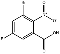 3-溴-5-氟-2-硝基苯甲酸 结构式