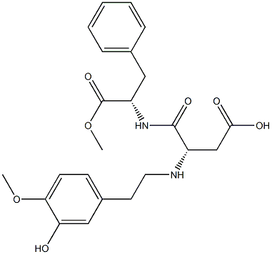 (S)-3-(3-hydroxy-4-MethoxyphenethylaMino)-4-((S)-1-Methoxy-1-oxo-3-phenylpropan-2-ylaMino)-4-oxobutanoic acid 结构式