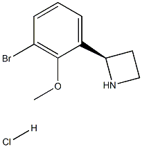 (R)-2-(3-BROMO-2-METHOXYPHENYL)AZETIDINE HYDROCHLORIDE 结构式