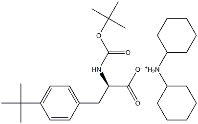 Boc-4-tert-butyl-D-phenylalanine  dicyclohexylaMMoniuM salt 结构式