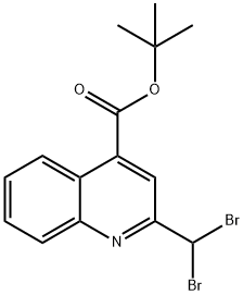 2-(二溴甲基)喹啉-4-羧酸叔丁酯 结构式