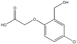 [4-CHLORO-2 -(羟甲基)苯氧基)乙酸 结构式