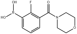 2-氟-3-(吗啉-4-羰基)苯基硼酸 结构式