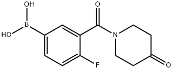 (4-氟-3-(4-羰基哌啶-1-羰基)苯基)硼酸 结构式