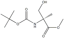 (S)-Methyl 2-((tert-butoxycarbonyl)aMino)-3-hydroxy-2-Methylpropanoate 结构式