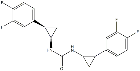 1,3-双( 顺式-2-(3,4-二氟苯基) 环丙基)尿 结构式