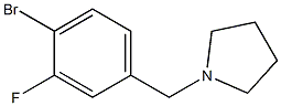 1-(4-溴-3-氟苯甲基)吡咯烷 结构式