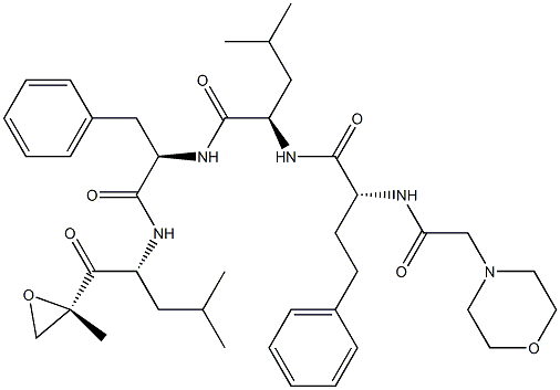(R)-4-甲基-N-1-(R)-4-甲基-1-(S)-2-甲基氧杂环戊烷-2-基)-1-氧代-2-基)氨基)-1-氧代-3-苯基-2-苯基-2-基-2-(R)-2-(2-吗啉基乙酰氨基)-4-苯基丁酰胺基戊酰胺 结构式