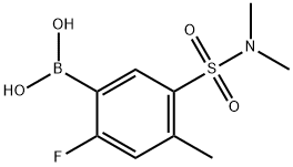 (5-(N,N-二甲基氨磺酰)-2-氟-4-甲基苯基)硼酸 结构式