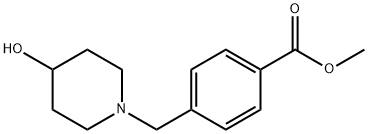 甲基 4-((4-羟基哌啶-1-基)甲基)苯酸酯 结构式