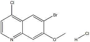 6-broMo-4-chloro-7-Methoxyquinoline hydrochloride 结构式