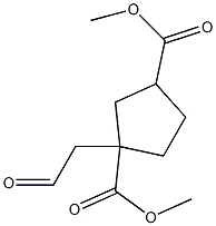 diMethyl 1-(forMylMethyl)cyclopentane-1,3-dicarboxylate 结构式