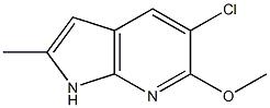 5-Chloro-6-Methoxy-2-Methyl-7-azaindole 结构式
