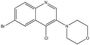 4-(6-broMo-4-chloroquinolin-3-yl)Morpholine 结构式