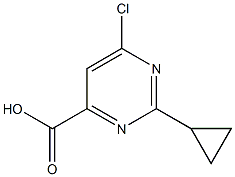 6-Chloro-2-cyclopropylpyriMidine-4-carboxylic acid 结构式