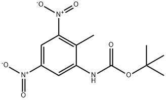 (2-甲基-3,5-二硝基苯基)氨基甲酸叔丁酯 结构式