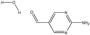 2-氨基嘧啶-5-甲醛水合物 结构式