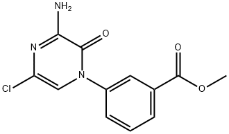 3-(3-AMino-5-chloro-2-oxo-2H-pyrazin-1-yl)-benzoic acid Methyl ester 结构式