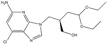 (R)-2-((5-氨基-7-氯-3H-咪唑并[4,5-B]吡啶-3-基)甲基)-4,4-二乙氧基丁-1-醇 结构式