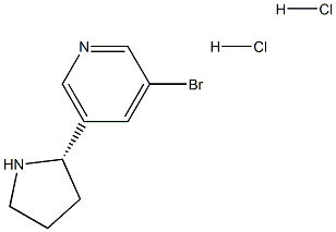 (S)-3-溴-5-(吡咯烷-2-基)吡啶二盐酸盐 结构式