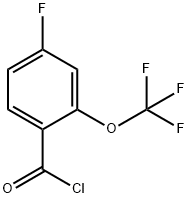 4-氟-2-(三氟甲氧基)苯甲酰氯 结构式