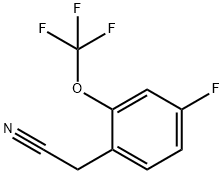 4-氟-2-(三氟甲氧基)苯基乙腈 结构式