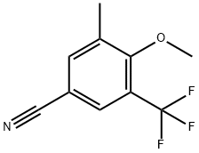 4-甲氧基-3-甲基-5-(三氟甲基)苯腈 结构式