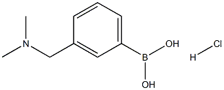 (3-((二甲氨基)甲基)苯基)硼酸盐酸盐 结构式
