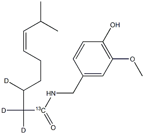 CIS-辣椒素-13C-D3 结构式