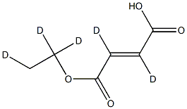 富马酸单乙酯 -D5 结构式