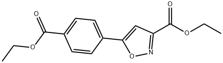 5-[4-(乙氧羰基)苯基]异噁唑-3-甲酸乙酯 结构式