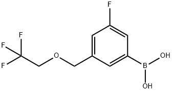 3-氟-5-(((2,2,2-三氟乙氧基)甲基)苯基硼酸 结构式