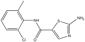 2-AMino-thiazole-5-carboxylic acid (2-chloro-6-Methyl-phenyl)-aMide 结构式