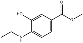 3-羟基-4-(乙氨基)苯甲酸甲酯 结构式
