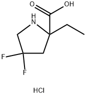 2-ethyl-4,4-difluoropyrrolidine-2-carboxylic acid hydrochloride 结构式