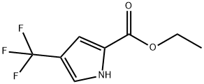 4-(三氟甲基)-1H-吡咯-2-羧酸乙酯 结构式