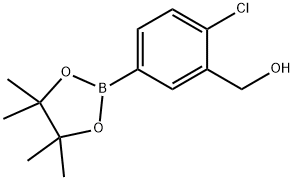 4-氯-3-羟甲基苯硼酸频哪醇酯 结构式