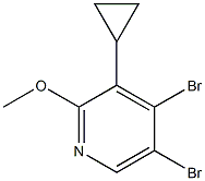 4,5-dibroMo-3-cyclopropyl-2-Methoxypyridine 结构式