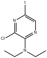 3-氯-5-碘-2-二乙胺基吡嗪 结构式