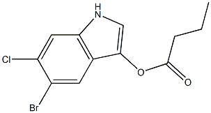 5-BROMO-6-CHLORO-3-INDOLYL BUTYRATE 结构式